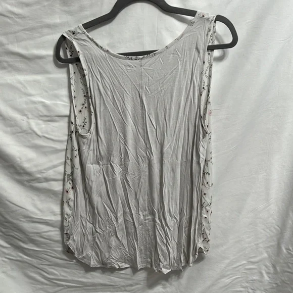 LOFT Grey Floral Tank Top - Picture 4 of 4